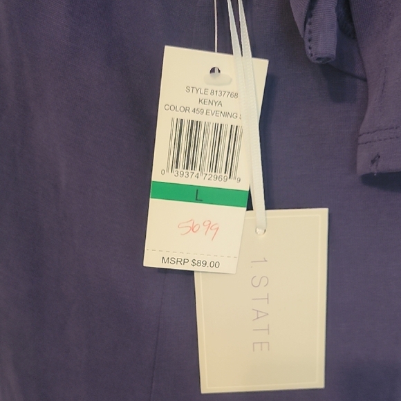 1. State Blue Flutter Sleeve Cold Shoulder Midi Dress - Picture 4 of 5